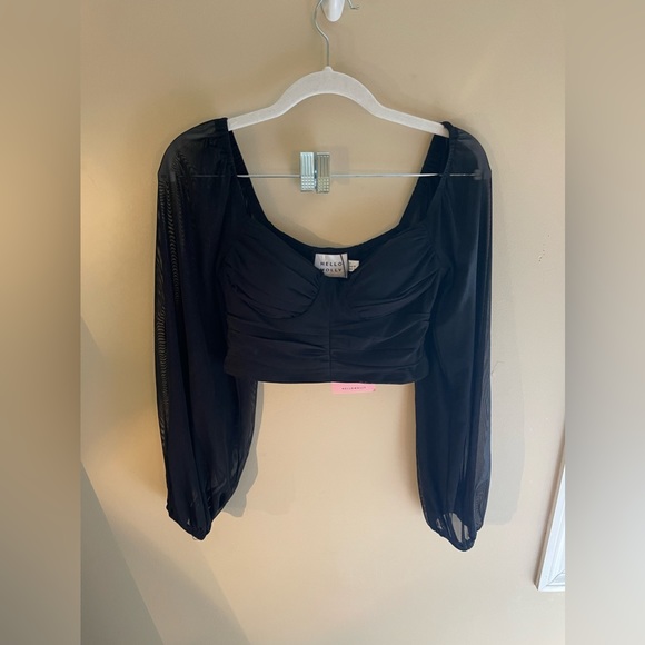 Hello Molly Tops - NWT Hello Molly cropped long sleeve blouse